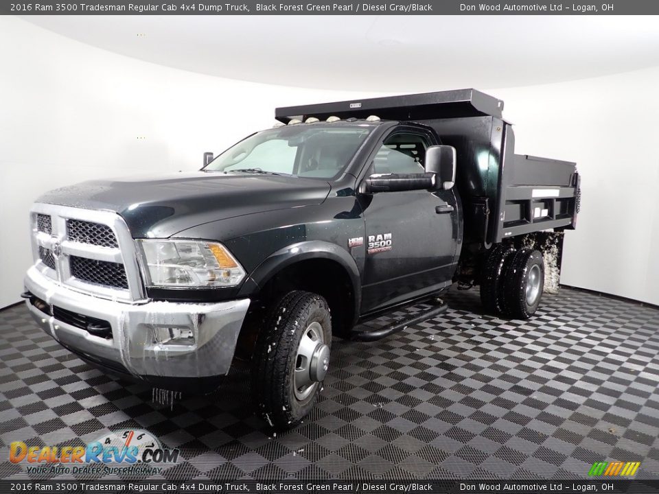 2016 Ram 3500 Tradesman Regular Cab 4x4 Dump Truck Black Forest Green Pearl / Diesel Gray/Black Photo #5