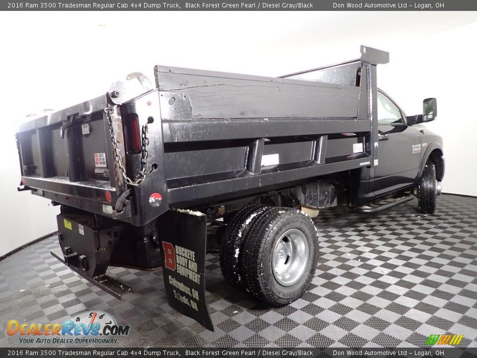 2016 Ram 3500 Tradesman Regular Cab 4x4 Dump Truck Black Forest Green Pearl / Diesel Gray/Black Photo #8