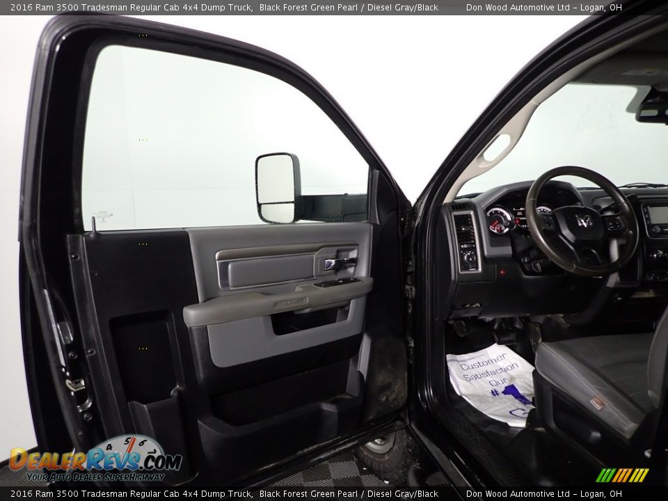 2016 Ram 3500 Tradesman Regular Cab 4x4 Dump Truck Black Forest Green Pearl / Diesel Gray/Black Photo #10