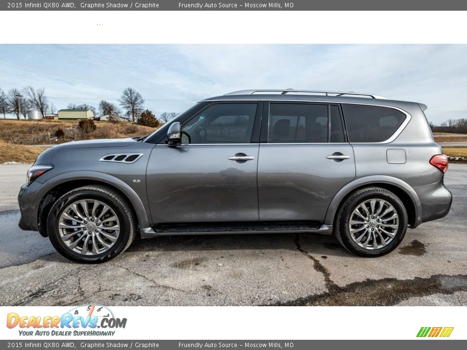 2015 Infiniti QX80 AWD Graphite Shadow / Graphite Photo #7