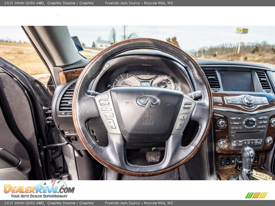 2015 Infiniti QX80 AWD Steering Wheel Photo #27