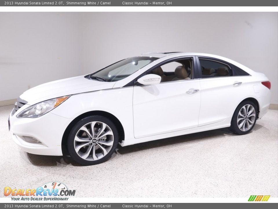 2013 Hyundai Sonata Limited 2.0T Shimmering White / Camel Photo #3