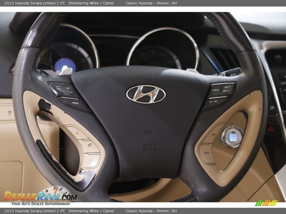 2013 Hyundai Sonata Limited 2.0T Shimmering White / Camel Photo #7