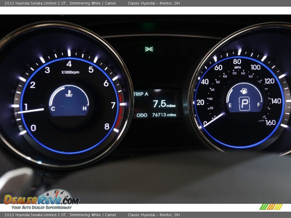 2013 Hyundai Sonata Limited 2.0T Shimmering White / Camel Photo #8