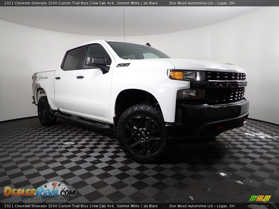 2021 Chevrolet Silverado 1500 Custom Trail Boss Crew Cab 4x4 Summit White / Jet Black Photo #4