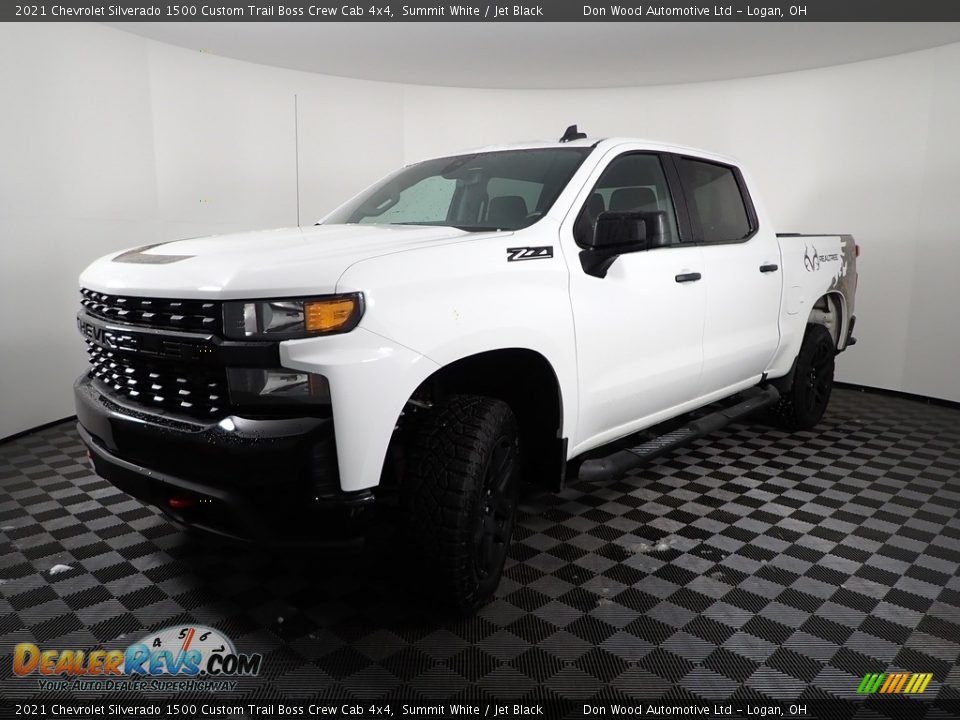 2021 Chevrolet Silverado 1500 Custom Trail Boss Crew Cab 4x4 Summit White / Jet Black Photo #9