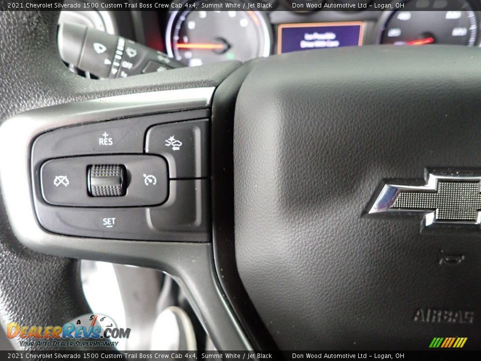 2021 Chevrolet Silverado 1500 Custom Trail Boss Crew Cab 4x4 Summit White / Jet Black Photo #21