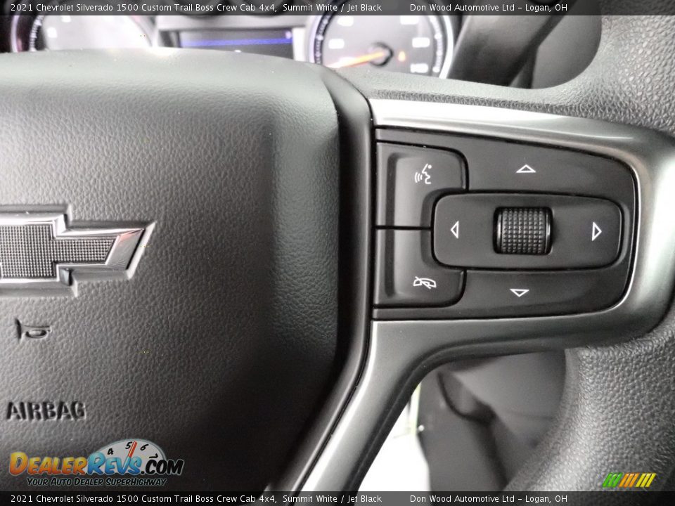 2021 Chevrolet Silverado 1500 Custom Trail Boss Crew Cab 4x4 Summit White / Jet Black Photo #22