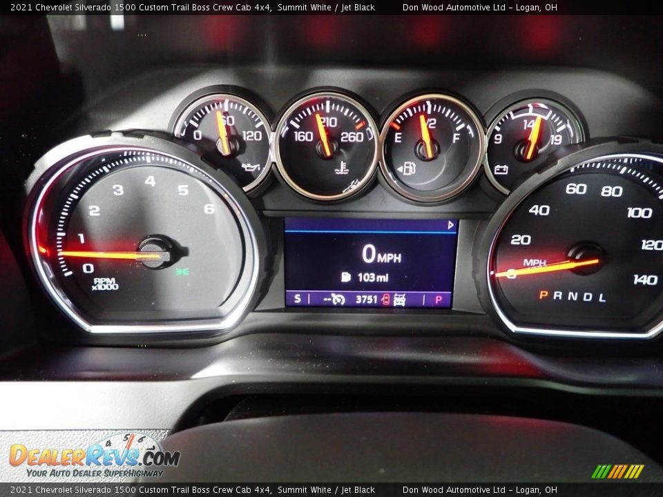 2021 Chevrolet Silverado 1500 Custom Trail Boss Crew Cab 4x4 Summit White / Jet Black Photo #23