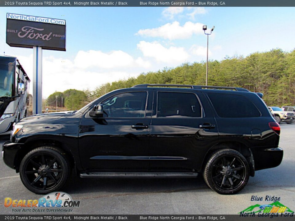 2019 Toyota Sequoia TRD Sport 4x4 Midnight Black Metallic / Black Photo #2