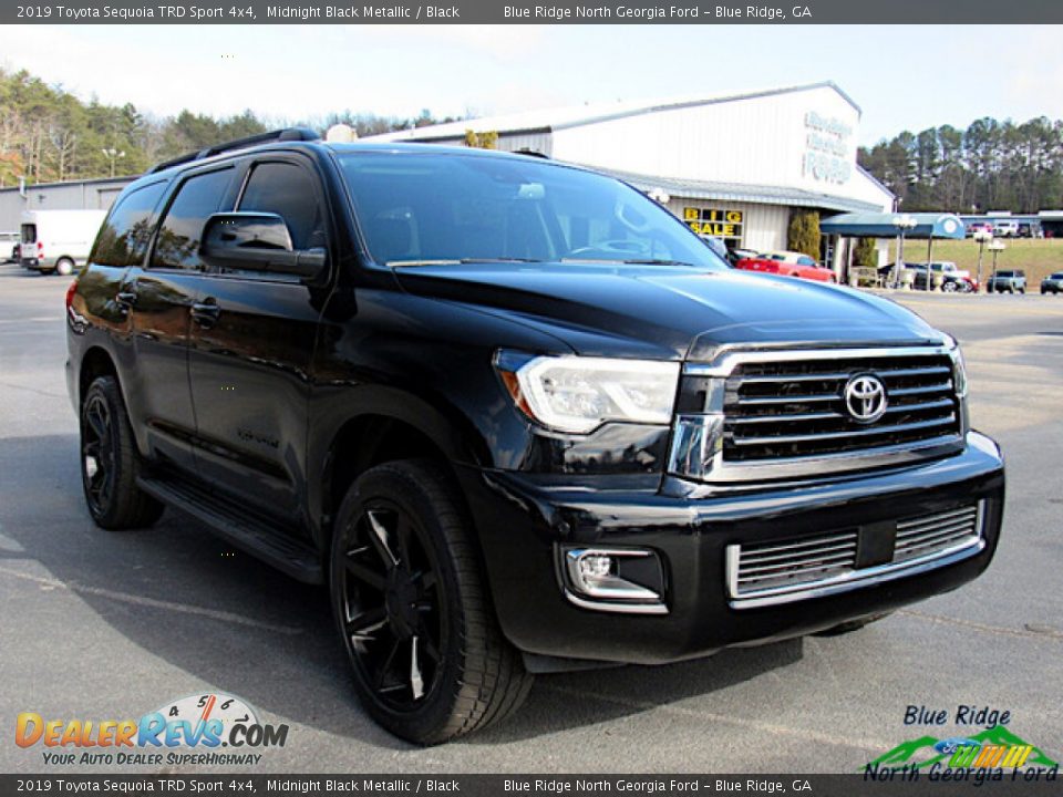 2019 Toyota Sequoia TRD Sport 4x4 Midnight Black Metallic / Black Photo #7