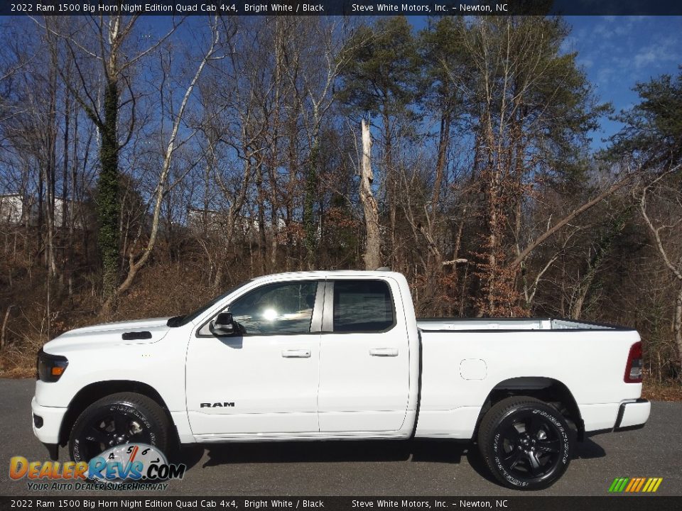 Bright White 2022 Ram 1500 Big Horn Night Edition Quad Cab 4x4 Photo #1