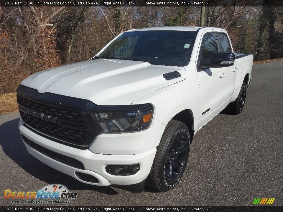 2022 Ram 1500 Big Horn Night Edition Quad Cab 4x4 Bright White / Black Photo #2