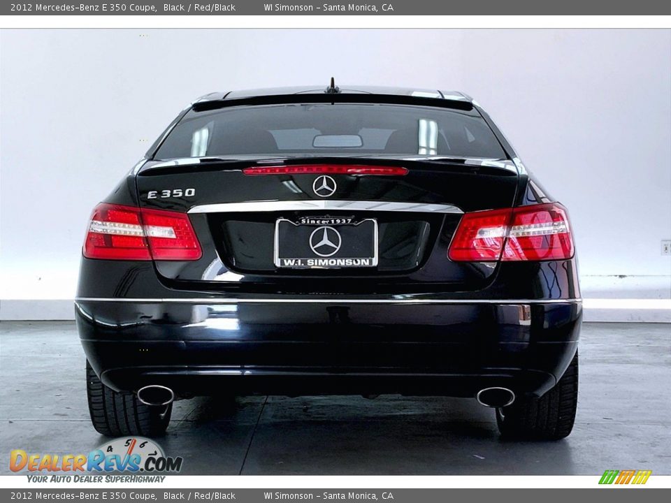 2012 Mercedes-Benz E 350 Coupe Black / Red/Black Photo #3