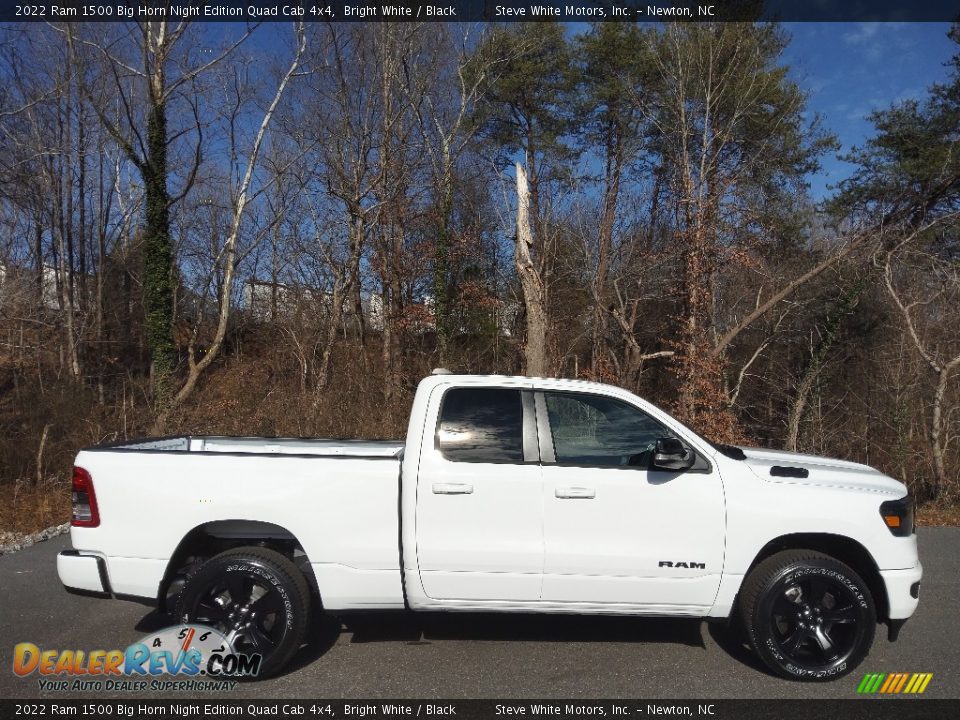 2022 Ram 1500 Big Horn Night Edition Quad Cab 4x4 Bright White / Black Photo #5