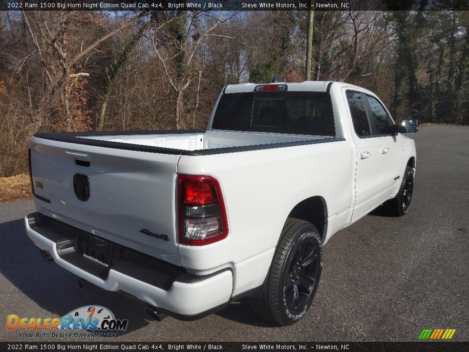 2022 Ram 1500 Big Horn Night Edition Quad Cab 4x4 Bright White / Black Photo #6