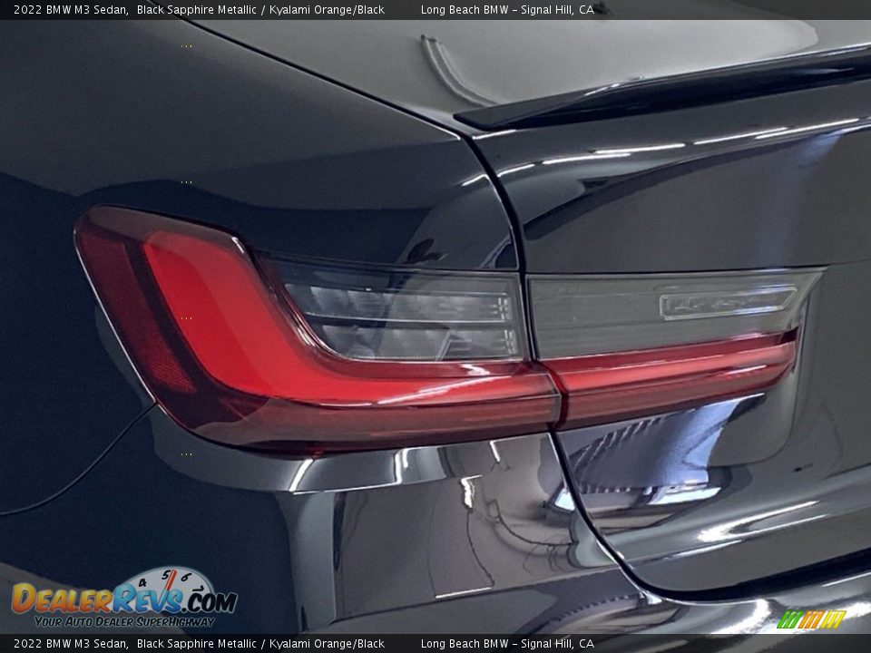 2022 BMW M3 Sedan Black Sapphire Metallic / Kyalami Orange/Black Photo #6