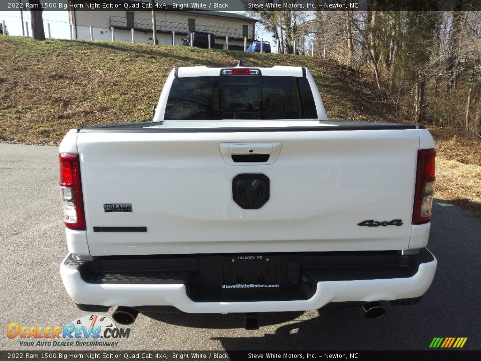 2022 Ram 1500 Big Horn Night Edition Quad Cab 4x4 Bright White / Black Photo #7