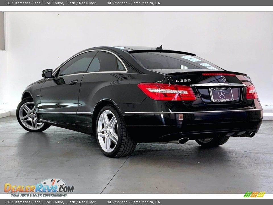 2012 Mercedes-Benz E 350 Coupe Black / Red/Black Photo #10