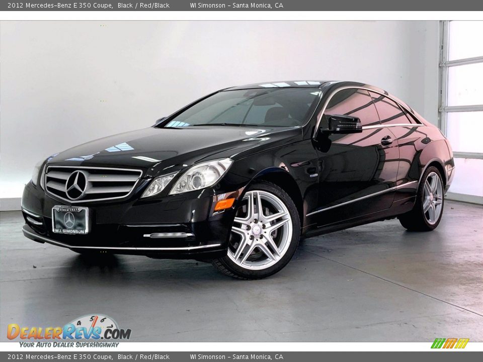 2012 Mercedes-Benz E 350 Coupe Black / Red/Black Photo #12