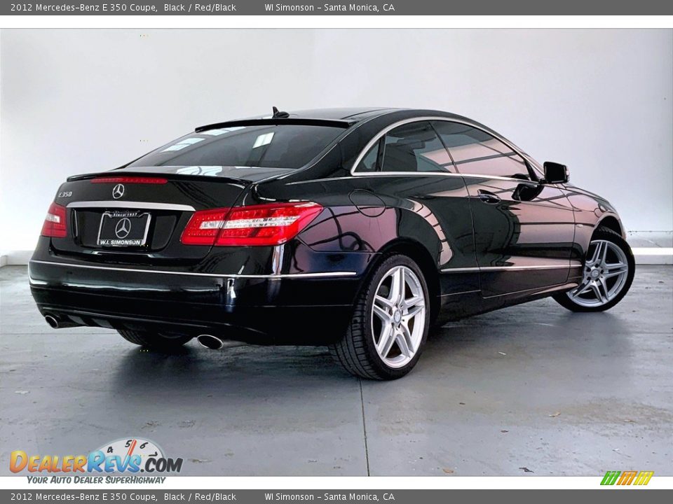 2012 Mercedes-Benz E 350 Coupe Black / Red/Black Photo #13