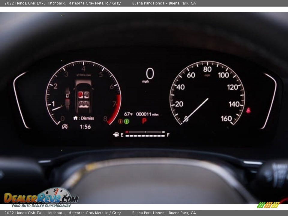 2022 Honda Civic EX-L Hatchback Gauges Photo #18