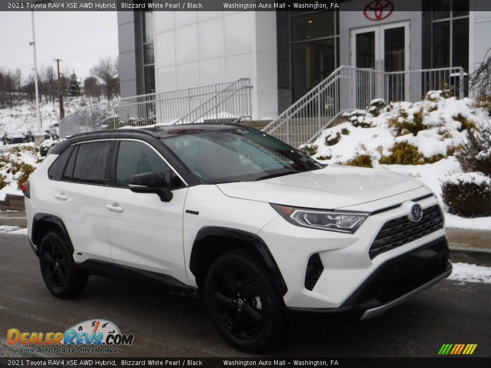 2021 Toyota RAV4 XSE AWD Hybrid Blizzard White Pearl / Black Photo #1