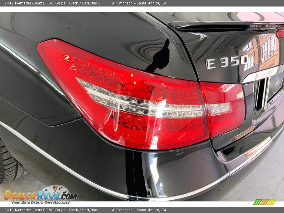 2012 Mercedes-Benz E 350 Coupe Black / Red/Black Photo #29