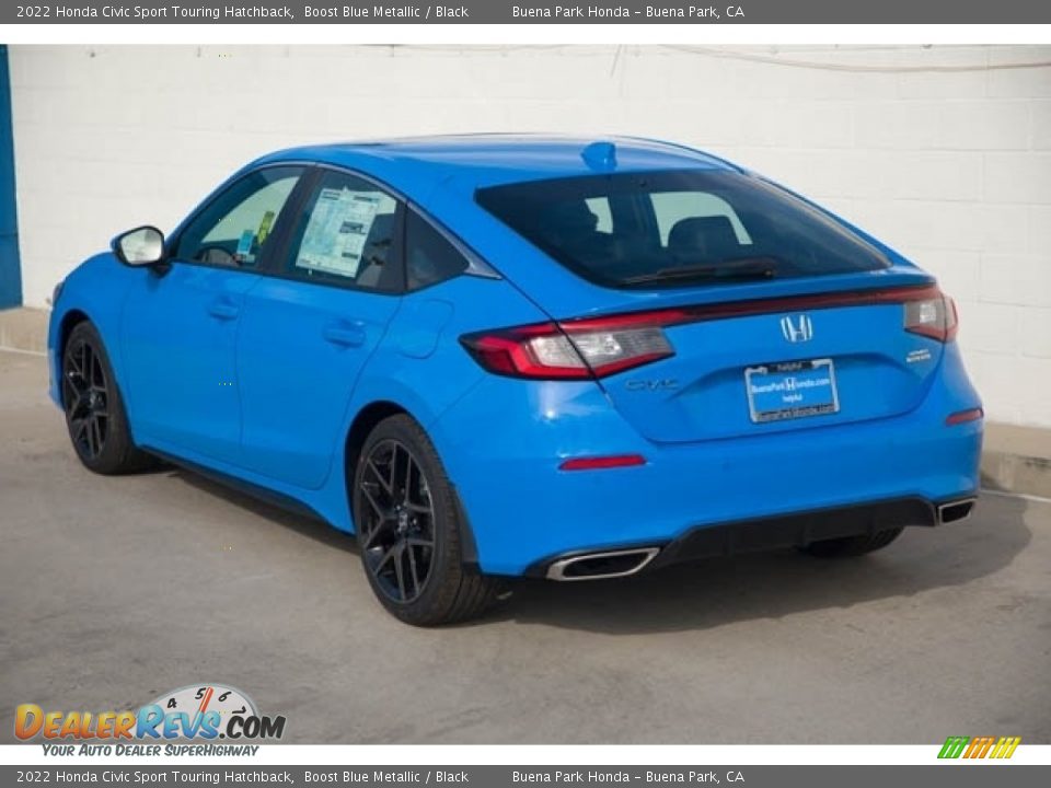 2022 Honda Civic Sport Touring Hatchback Boost Blue Metallic / Black Photo #2