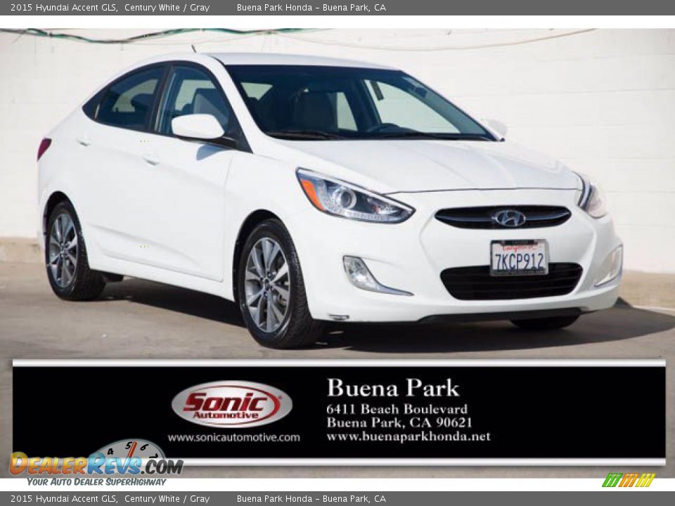 2015 Hyundai Accent GLS Century White / Gray Photo #1