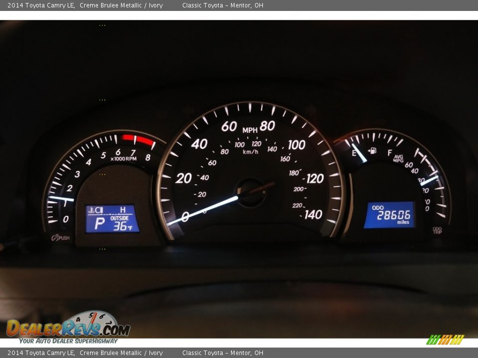 2014 Toyota Camry LE Creme Brulee Metallic / Ivory Photo #8