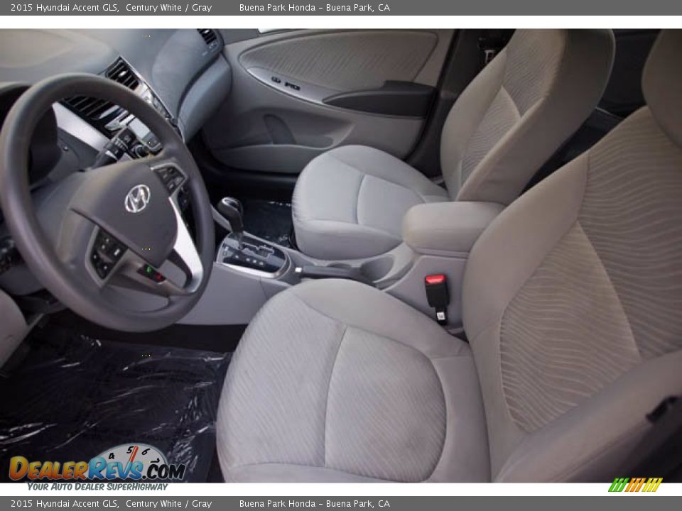 2015 Hyundai Accent GLS Century White / Gray Photo #3