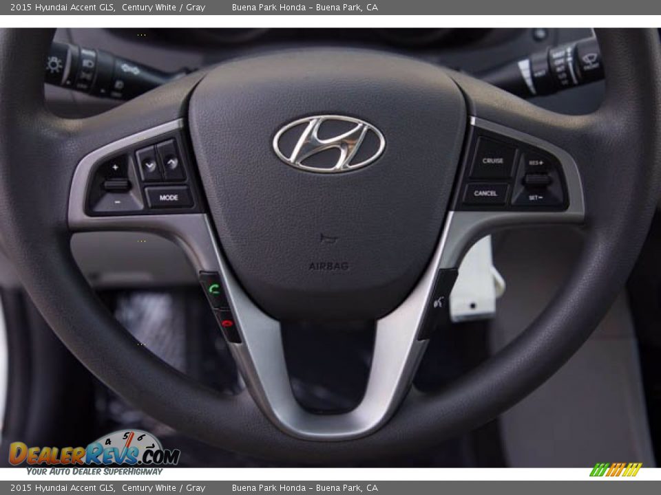2015 Hyundai Accent GLS Steering Wheel Photo #13