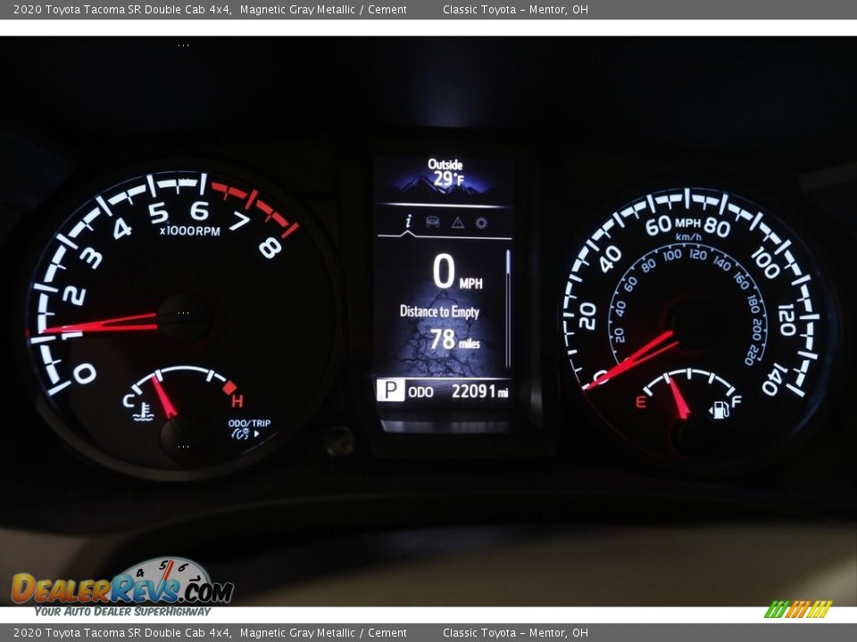 2020 Toyota Tacoma SR Double Cab 4x4 Gauges Photo #8