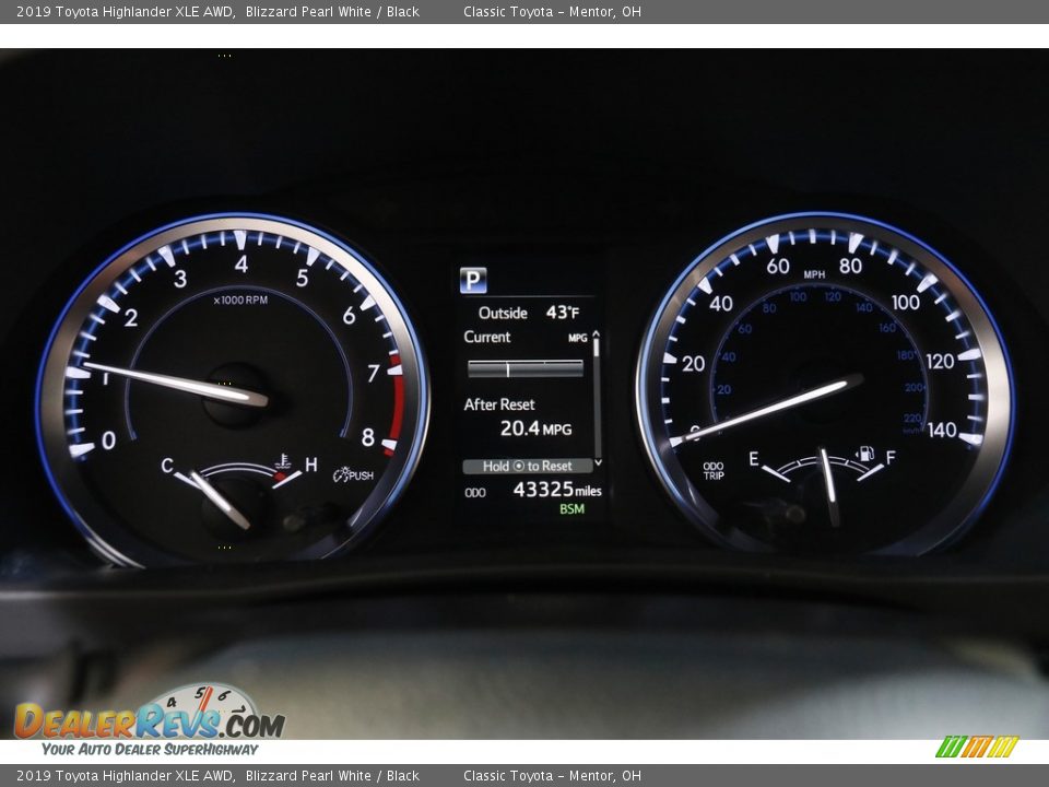 2019 Toyota Highlander XLE AWD Blizzard Pearl White / Black Photo #8