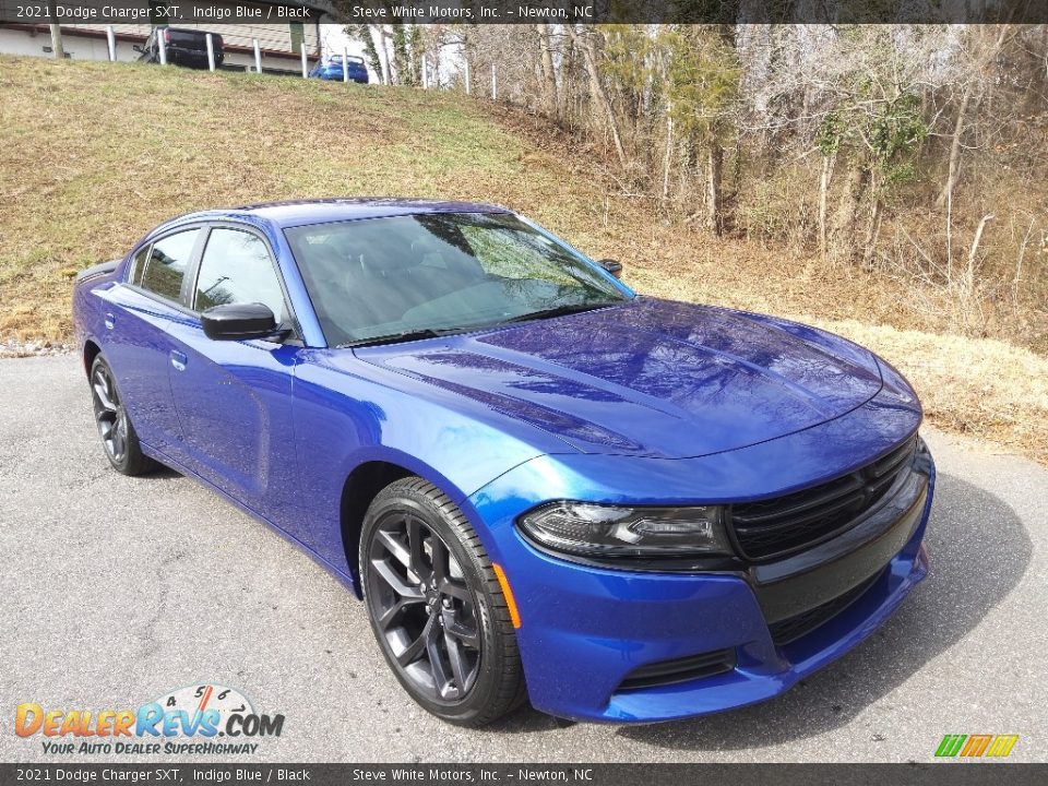 2021 Dodge Charger SXT Indigo Blue / Black Photo #4