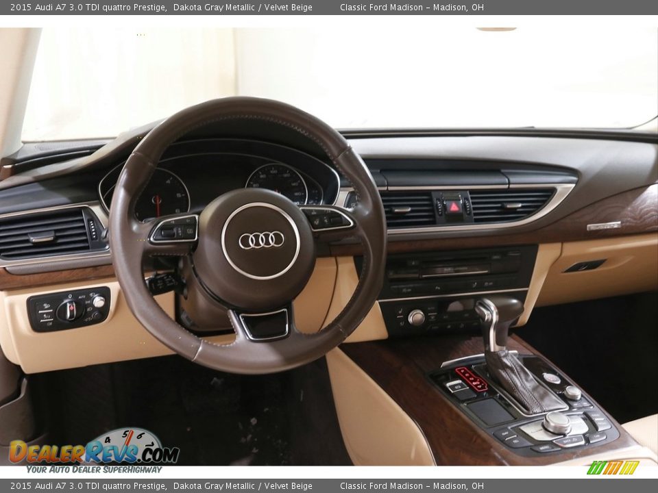 2015 Audi A7 3.0 TDI quattro Prestige Dakota Gray Metallic / Velvet Beige Photo #6