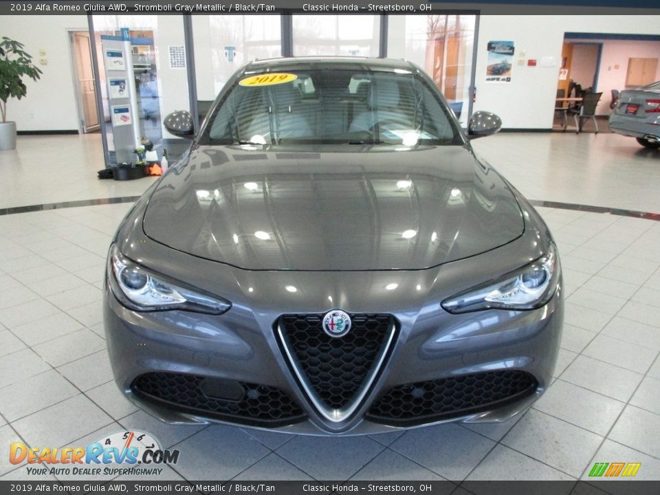 2019 Alfa Romeo Giulia AWD Stromboli Gray Metallic / Black/Tan Photo #2