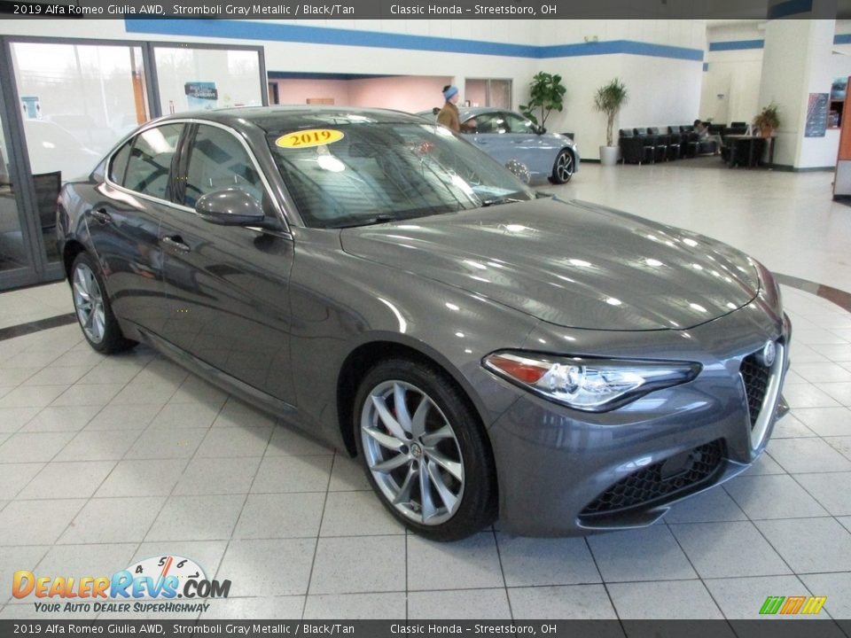 2019 Alfa Romeo Giulia AWD Stromboli Gray Metallic / Black/Tan Photo #3