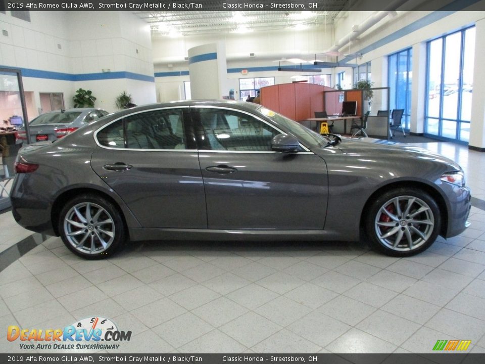 2019 Alfa Romeo Giulia AWD Stromboli Gray Metallic / Black/Tan Photo #4