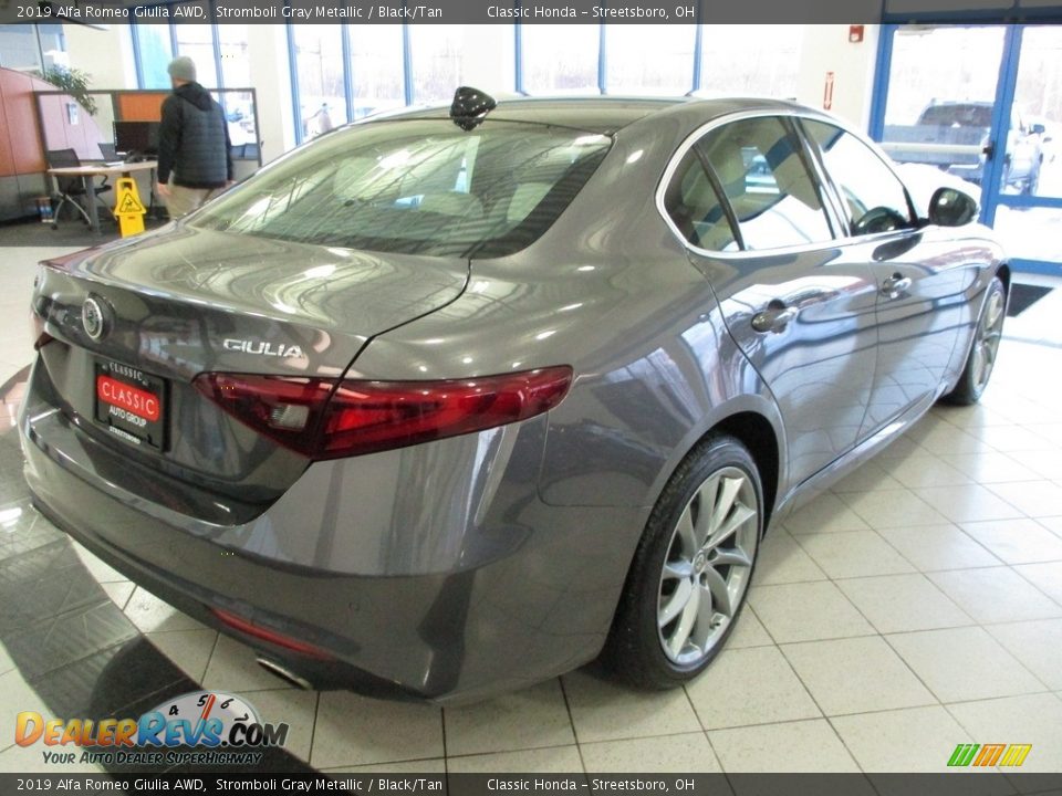 2019 Alfa Romeo Giulia AWD Stromboli Gray Metallic / Black/Tan Photo #7