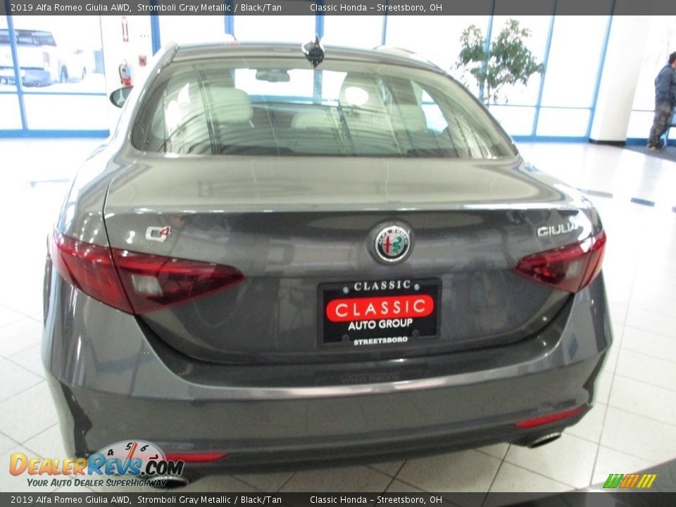2019 Alfa Romeo Giulia AWD Stromboli Gray Metallic / Black/Tan Photo #8