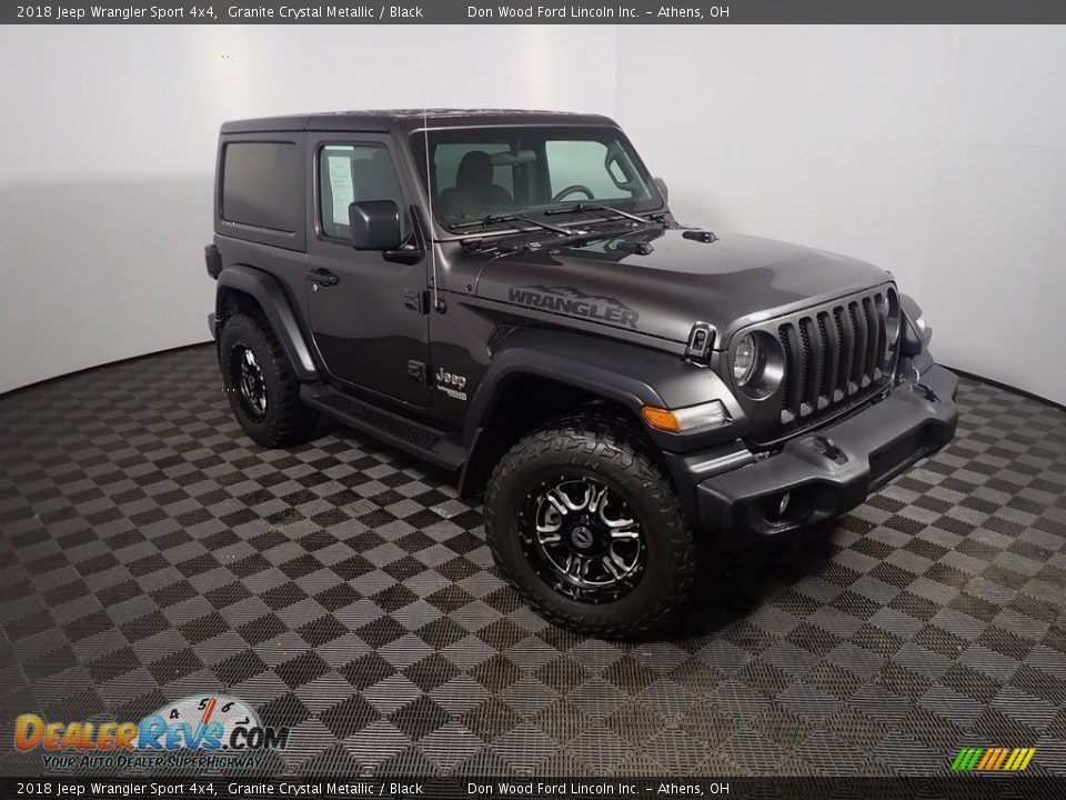 2018 Jeep Wrangler Sport 4x4 Granite Crystal Metallic / Black Photo #3