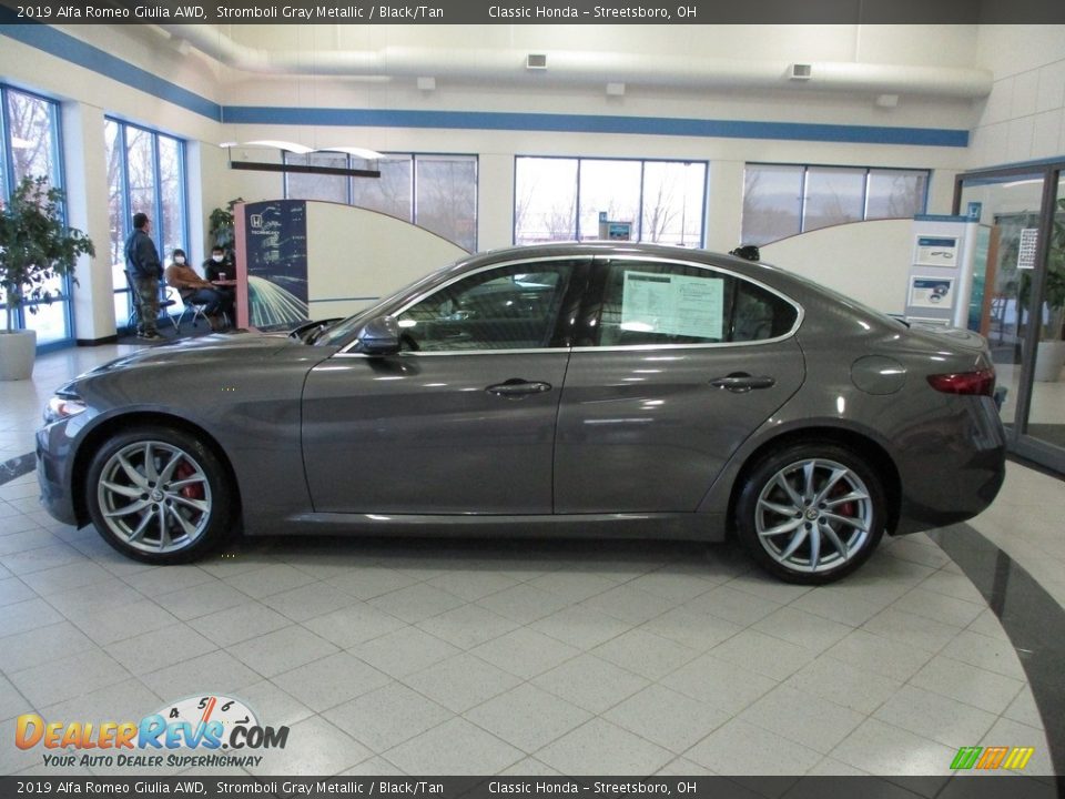 2019 Alfa Romeo Giulia AWD Stromboli Gray Metallic / Black/Tan Photo #10