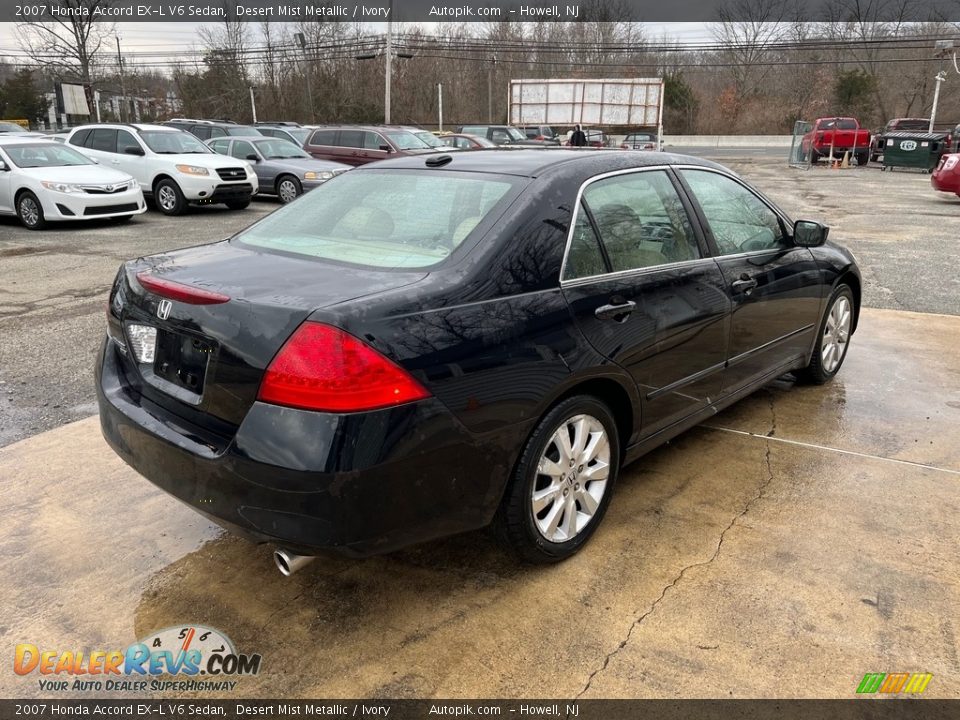 2007 Honda Accord EX-L V6 Sedan Desert Mist Metallic / Ivory Photo #7