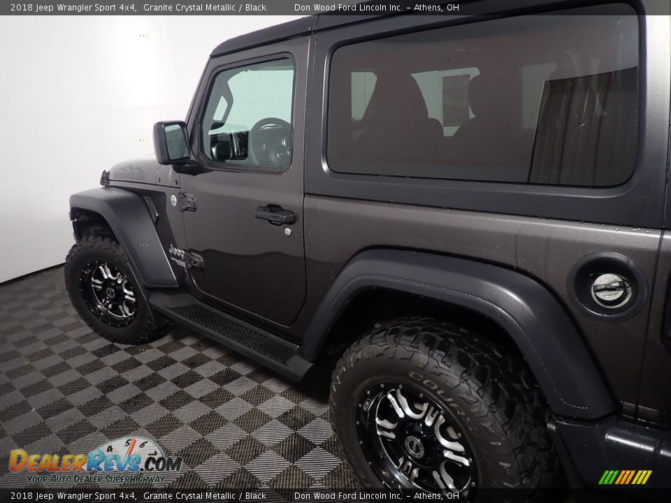 2018 Jeep Wrangler Sport 4x4 Granite Crystal Metallic / Black Photo #17