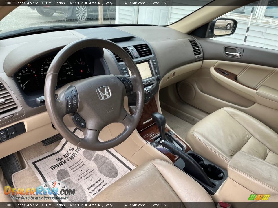 2007 Honda Accord EX-L V6 Sedan Desert Mist Metallic / Ivory Photo #15