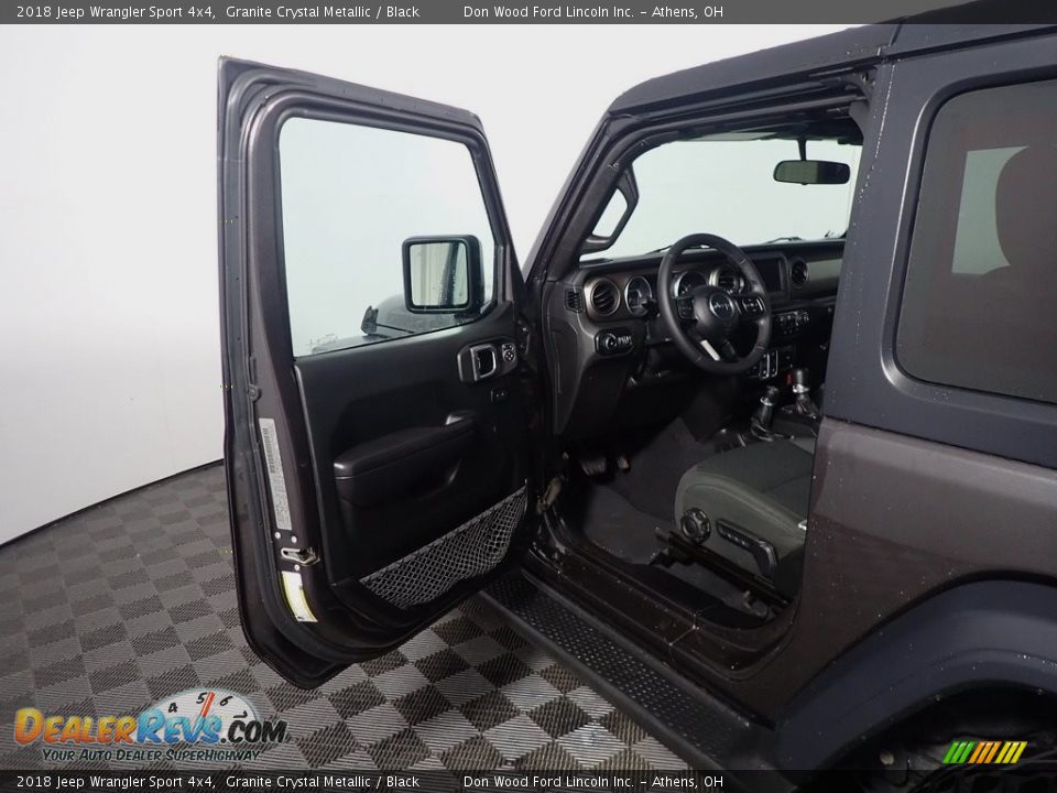 2018 Jeep Wrangler Sport 4x4 Granite Crystal Metallic / Black Photo #19