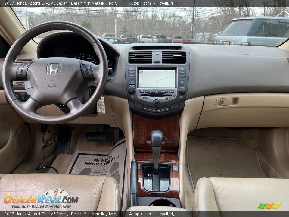 2007 Honda Accord EX-L V6 Sedan Desert Mist Metallic / Ivory Photo #17