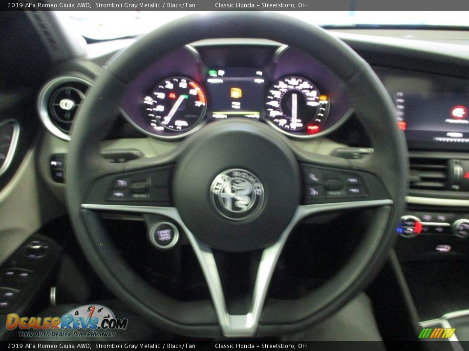 2019 Alfa Romeo Giulia AWD Stromboli Gray Metallic / Black/Tan Photo #31